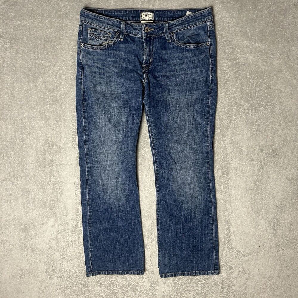 Y2K Women’s Levi’s Low Boot Cut 545 Dark Denim Jeans 2000S Western Size 10  - Picture 1 of 13